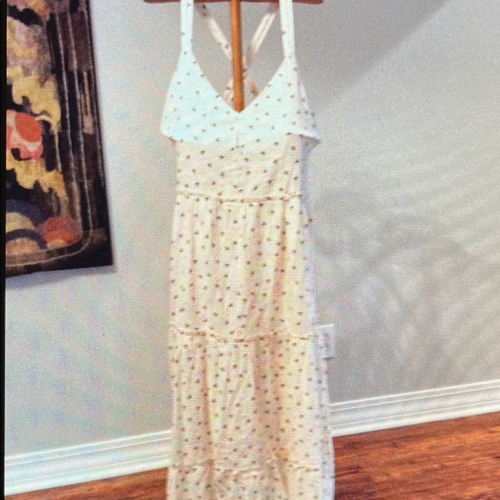 FRNCH Cream Floral Maxi Dress